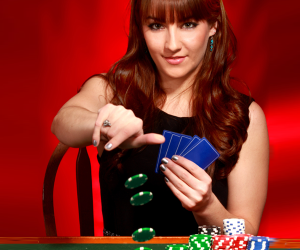 Poker Divas - woman with cards