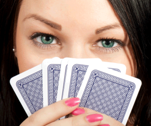 Poker Divas - woman with cards