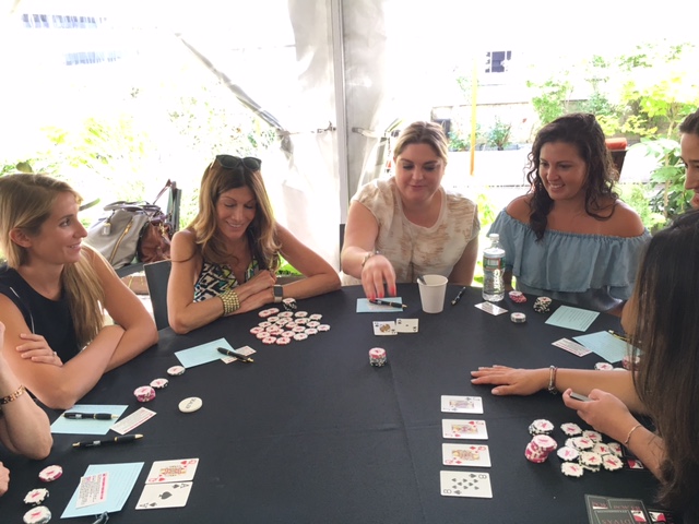 Poker Divas - women playing cards outdoor