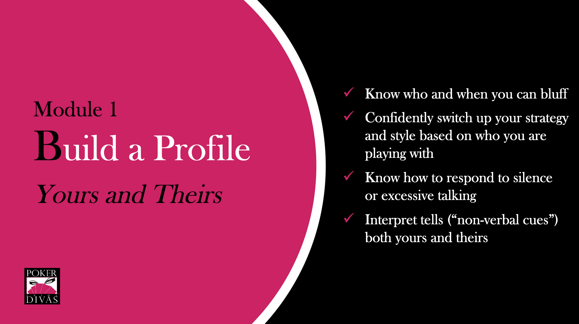 Poker Divas - Build a Profile